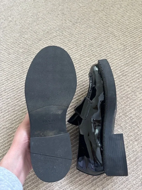 Prada Black Patent Leather Loafers - Picture 3 of 3